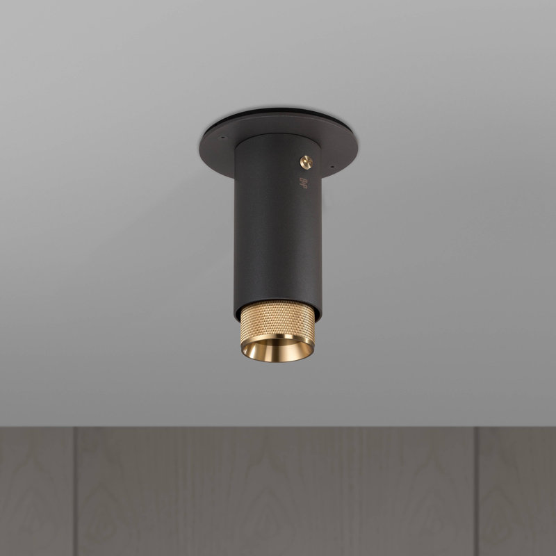 1 - Light Flush Mount, Brass, Stone