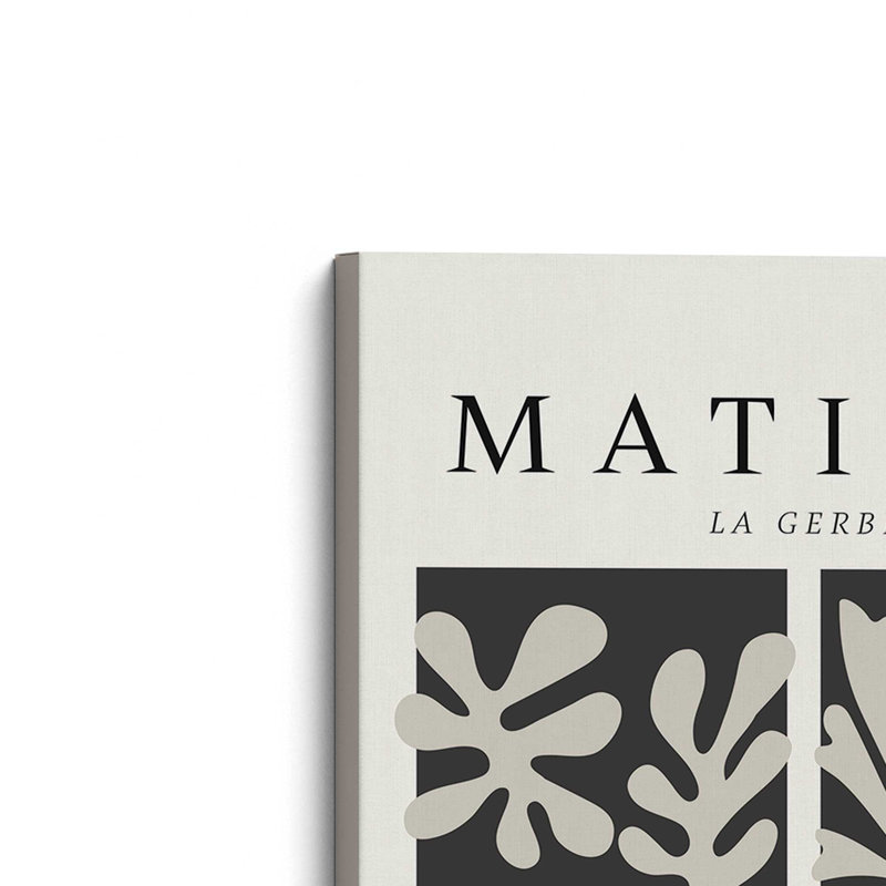 Matisse's La Gerbe Quartet en noir, Toile tendue, H 12 po x l 8 po x P 1,25 po