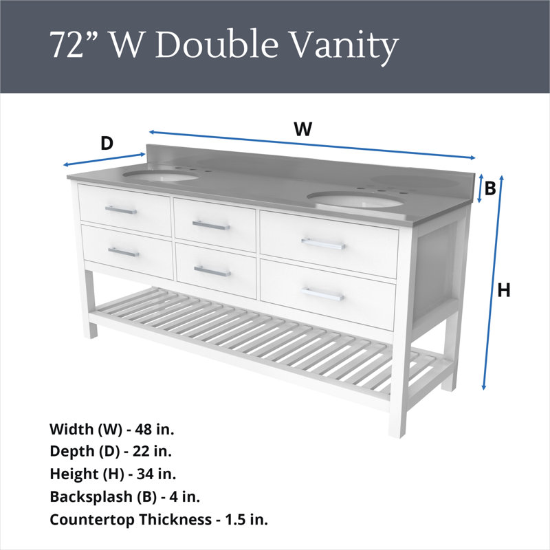 60" Double Bathroom Vanity Set