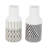 2 Piece White Ceramic Table Vase Set-1179425188