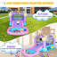 Jeu gonflable rose pour enfants