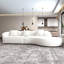 Canapé modulaire courbé en tissu de style moderne de style japonais Anondi de 126 po-101807925