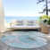 Machine Washable Indoor/Outdoor Claudian ACN1558 Teal Rug