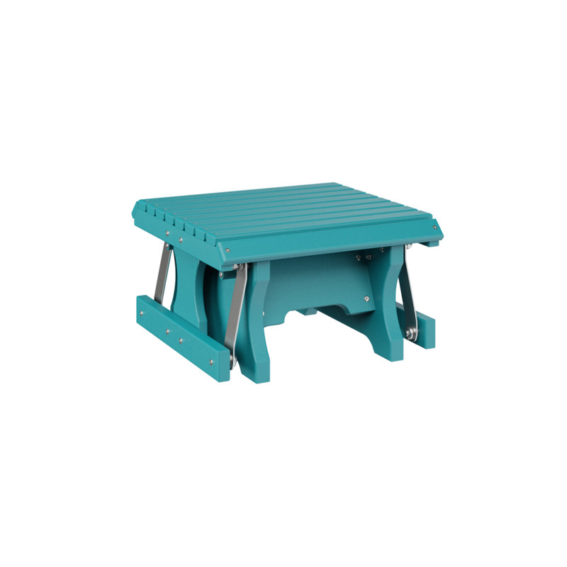 Berlin Gardens Premium Gliding Footstool, Aruba Blue