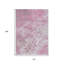 Tapis intérieur lavable abstrait 10 pi x 14 pi rose et ivoire