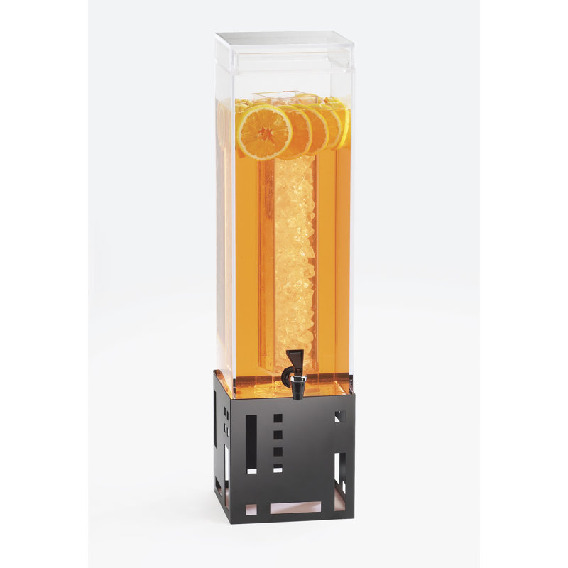 Distributeur de boissons carré avec chambre à glace, Noir, H 26,75 po x l 7,5 po x P 9,5 po