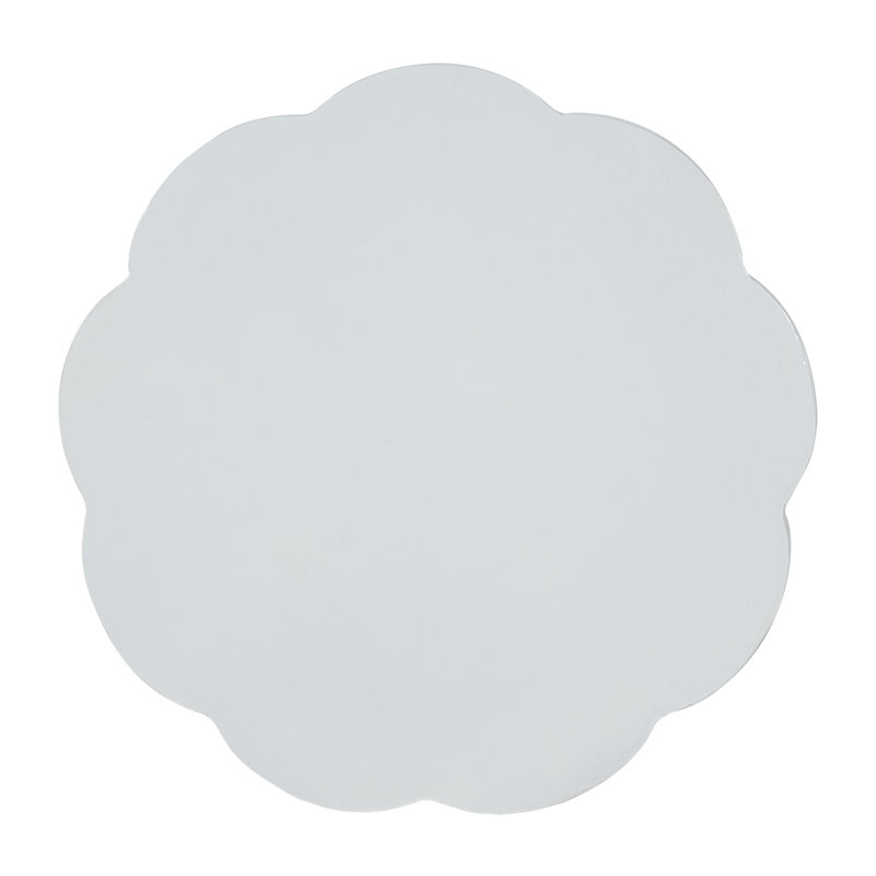 Averra Modern Sculptural Magnesium Oxide Indoor Outdoor Side Table with High-Gloss Finish, White
