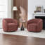 Fauteuil demi-tonneau pivotant rembourré Aunna-265042433