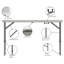 Folding Table Heavy Duty Extra Strength Camping Buffet Wedding Market Garden Party White