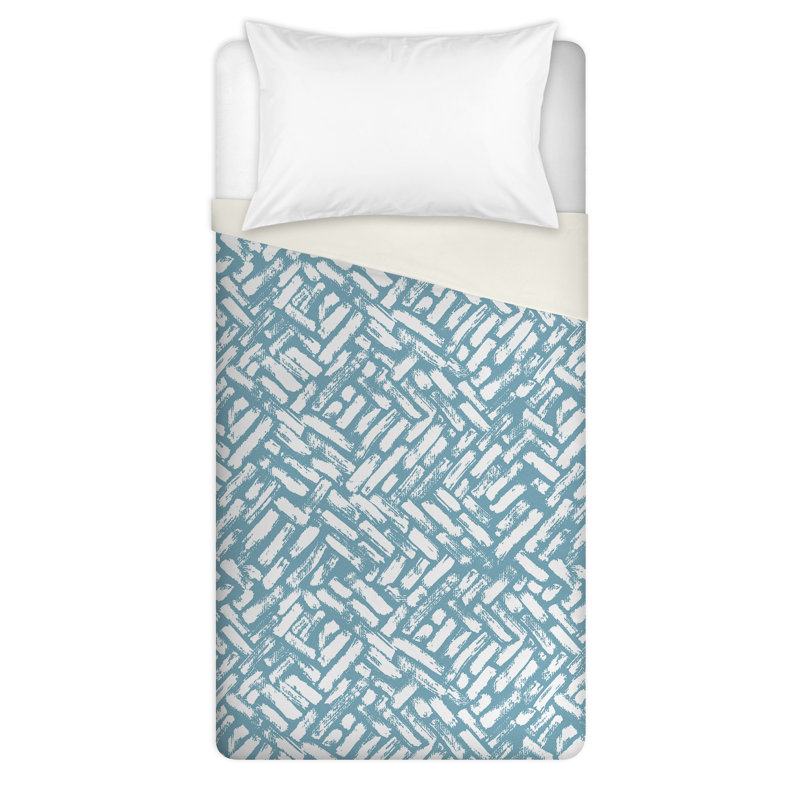  Housse de couette simple brossée délavée, Housse de couette pour lit simple
