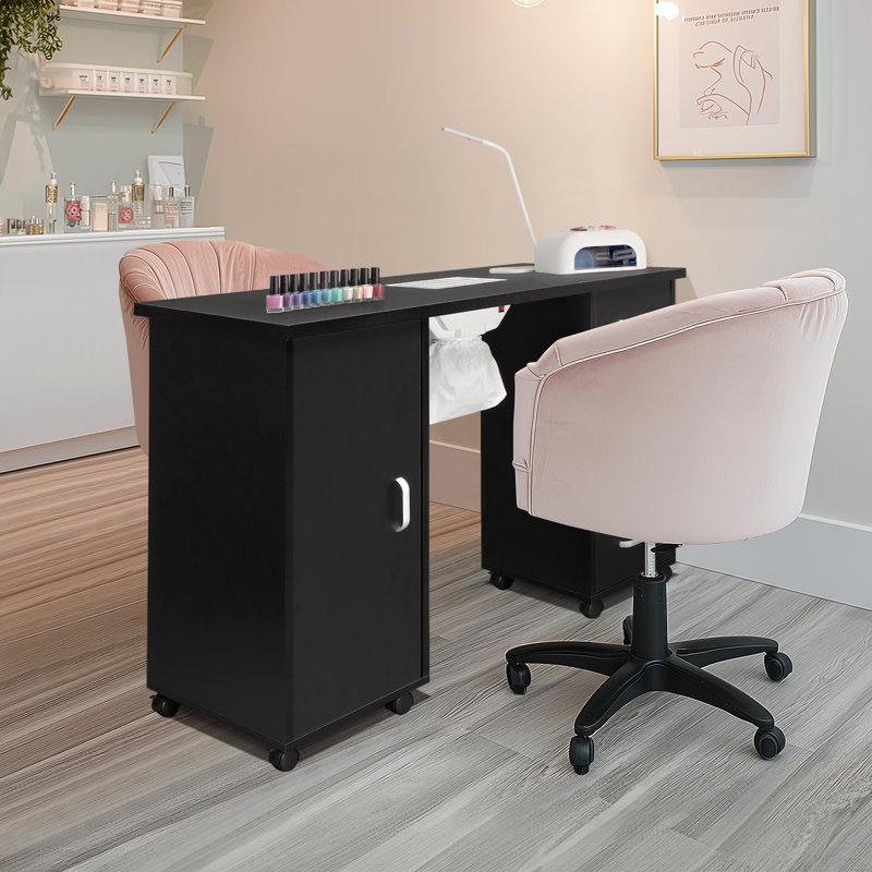 Table de bricolage 43 po x 17,7 po avec roulettes, Noir