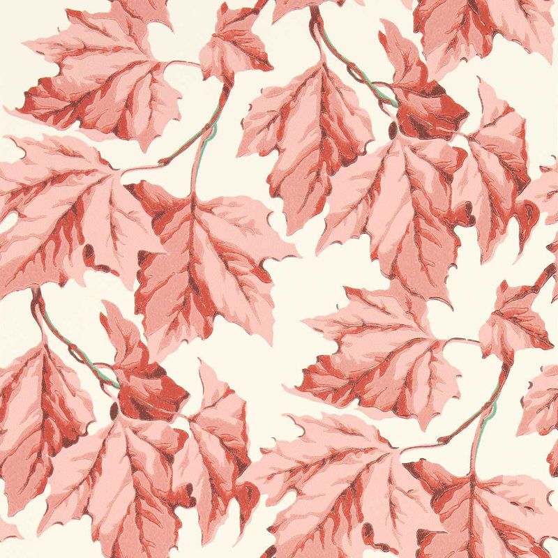 Dappled Leaf Wallpaper, Rose Quartz