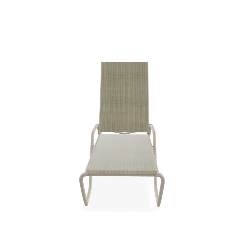 Outdoor Rust-Resistant Metal Chaise Lounge, Textured Desert, Skip