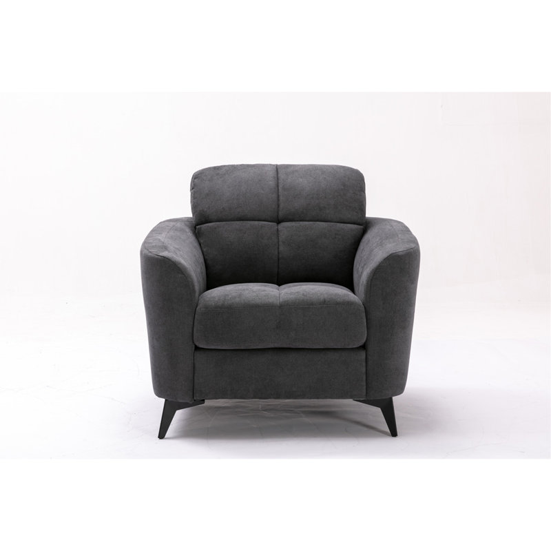 Chaise en tissu 39 po, Gris