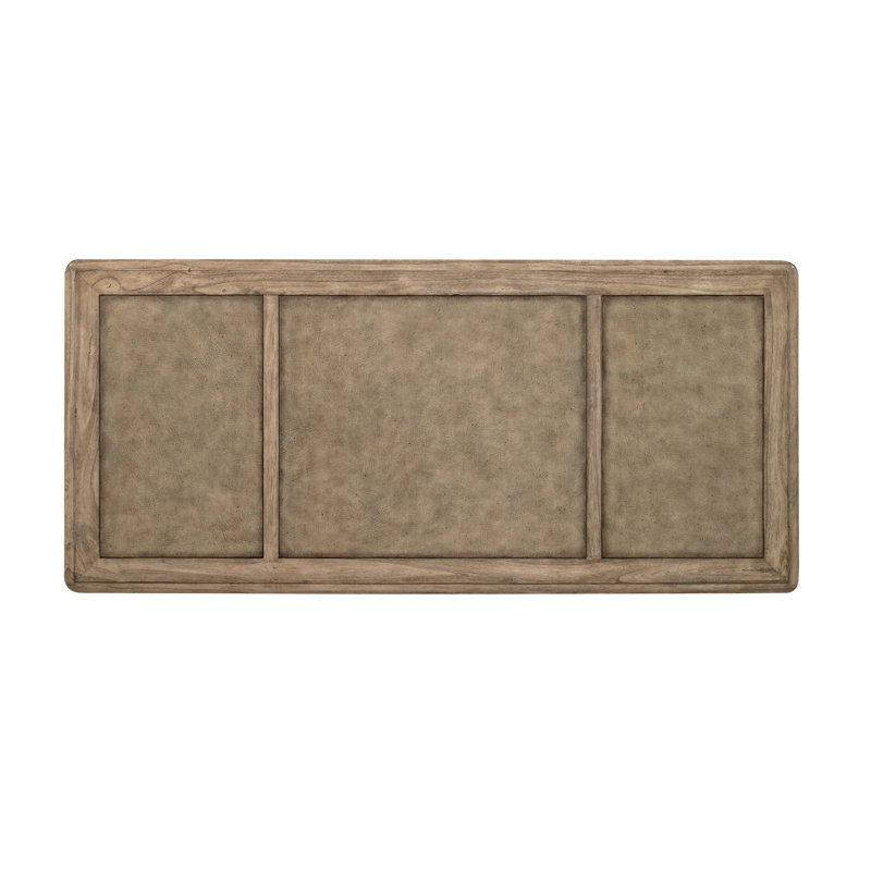 Transitional Barton Creek 66" Executive Home Office Desk in Weathered Driftwood