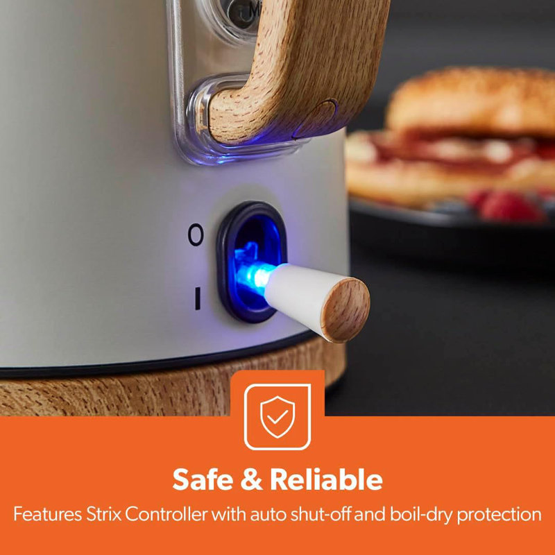 GEEPAS Nordiq 20L Microwave Oven 700W, 2 Slice Toaster & 1.7L Electric Kettle Combo Set | Matte Finish With Wood Accents | 850W Bread Toaster & 3000W Rapid Boil Cordless Jug Kettle
