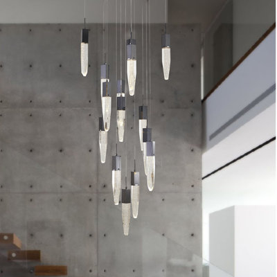 Lustre suspendu en cristal 15 lumières Modern