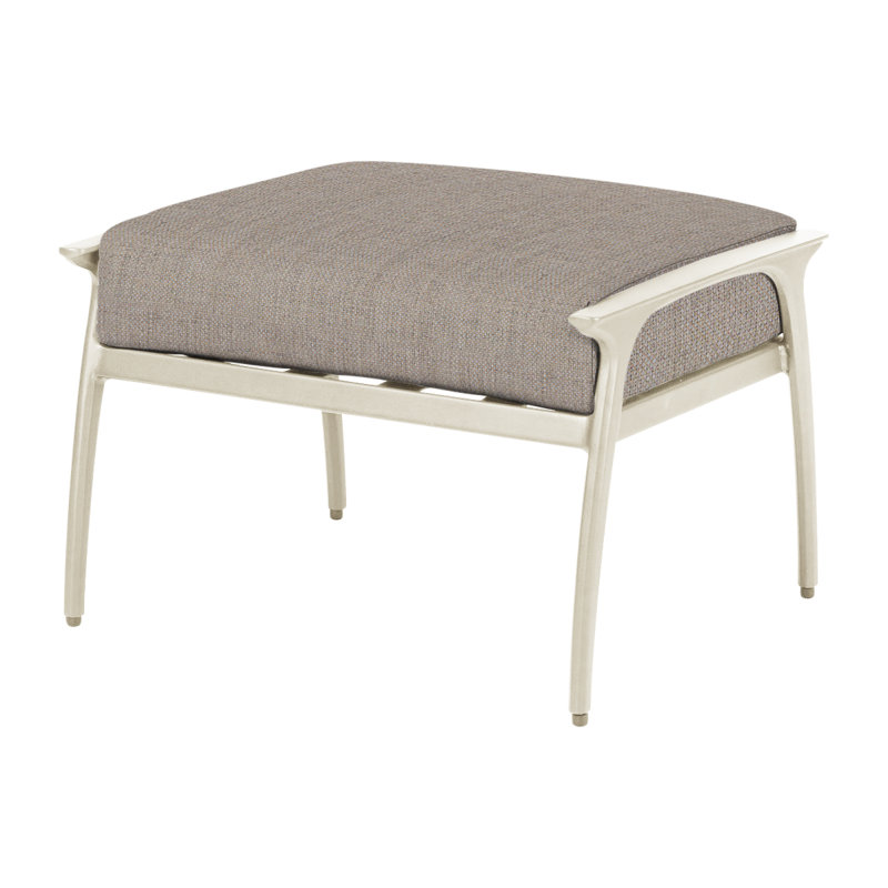 Amari Outdoor Ottoman, Cast Ash Sunbrella® Plainweave, Carbon