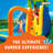 Banzai Splash Falls Water Park Backyard Inflatable Waterfall Slide/Climbing Wall