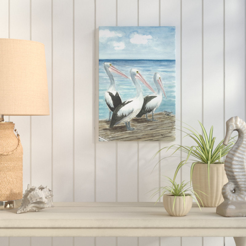 « tres amigos », reproduction de peinture à l’aquarelle sur toile tendue, H 24 po x l 16 po x P 1,5 po