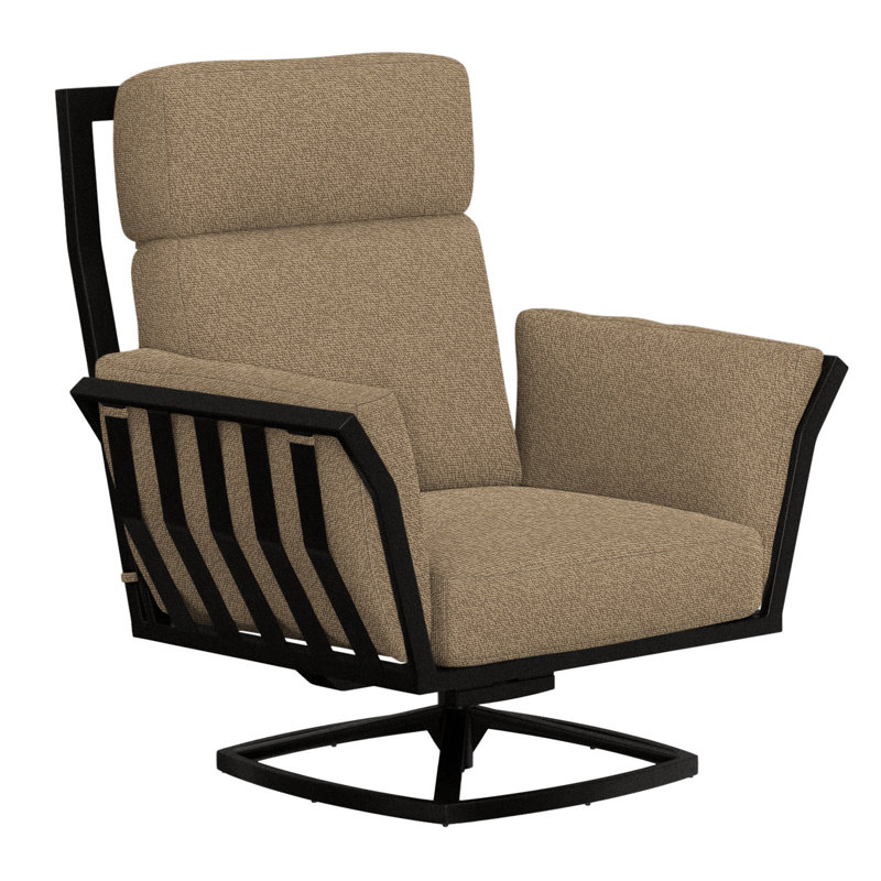 Aris Outdoor Rocker Chair, Carbon Black, Adena Shale