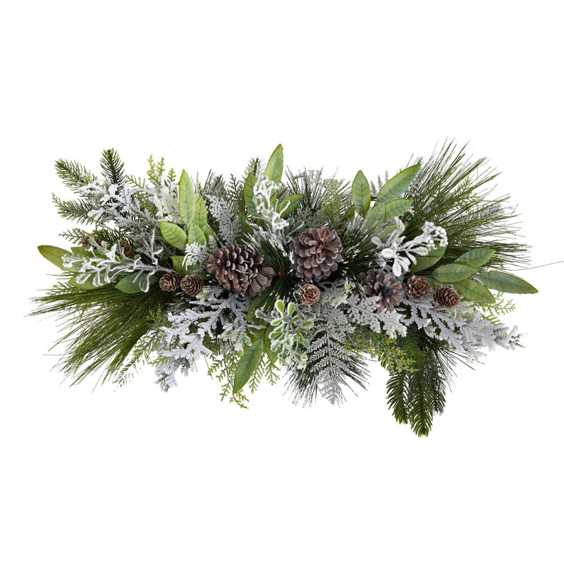 Arrangement artificiel de Noël floqué