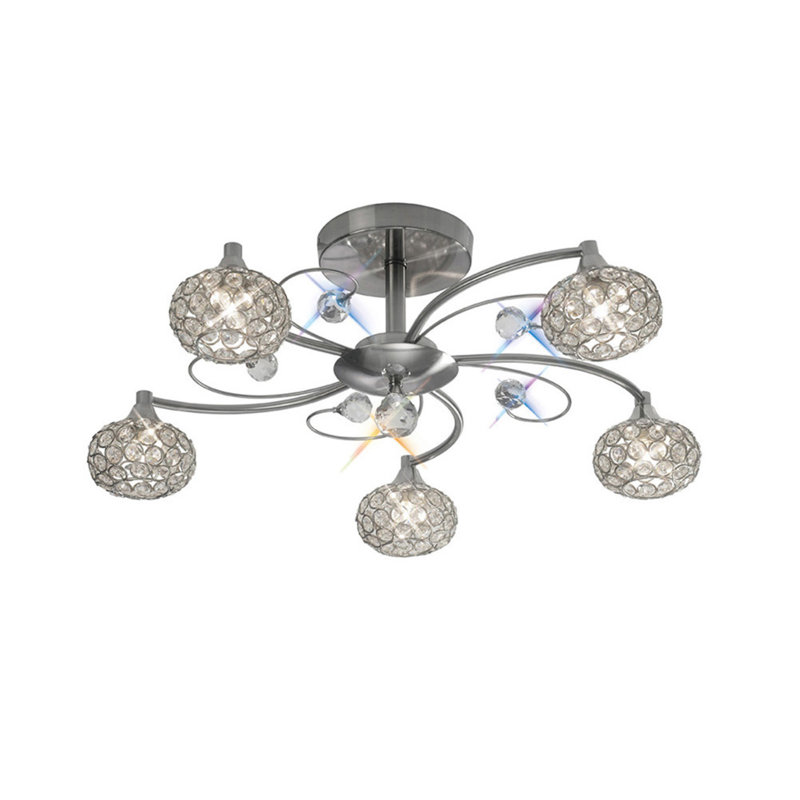 Eckhoff 5 - Light Unique/Statement Chandelier, Satin Nickel