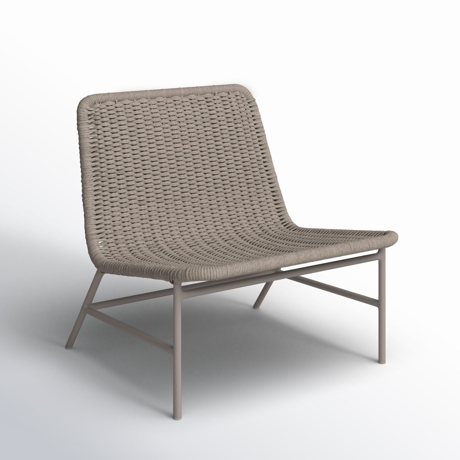 Brio Outdoor Armless Lounge Chair, Gray