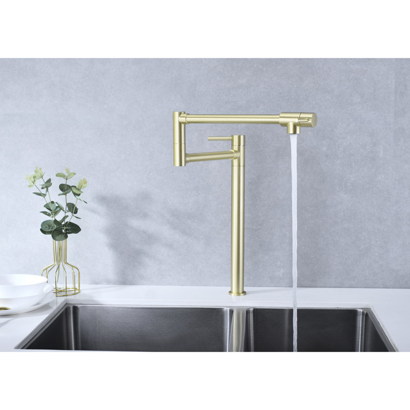 Extension de robinet de remplissage de pot d'or - fabrication en laiton, alimentation en eau adéquate, réduction de l'eau, corrosion, fluidité, rouille, mouvement goutte à goutte avec bras, alimentation, éclaboussure