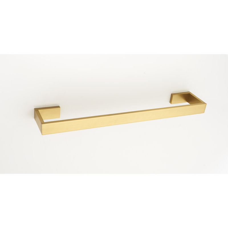 Barre à serviettes murale linéaire 18 po, Laiton satiné, L 18 po x P 3,06 po