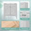 [Vidéo] Ensemble de meuble-lavabo 60 po avec lavabo double, lavabo en céramique, portes à fermeture en douceur avec tablette, tiroir de rangement, blanc-102669962