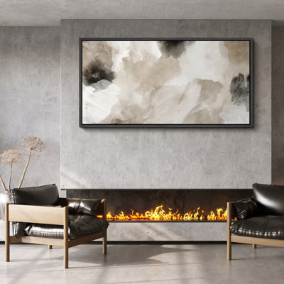 Neutral Watercolor Abstract Earth Tones Minimalist Modern Art