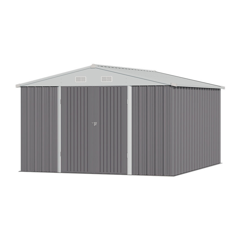 10 ft. W x 8 ft. D Apex Metal Garden Shed