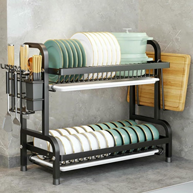 Support pour égouttoir à vaisselle en métal à 2 niveaux INO Design