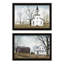 «Trendy Decor 4U», 2 pièces, Amazing Grace, dimanche, service encadré noir, impression murale pour salon