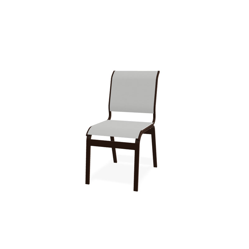Chaise d'appoint de salle à manger Hiraku, Blanc 6D Sunbrella®, Kona texturé