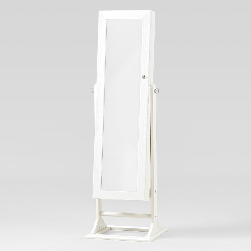 Maka 17.2'' Wide Freestanding Jewelry Armoire, White