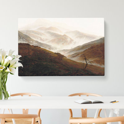 Mountain Landscape With Mist by Caspar David Friedrich - Wrapped Canvas Print