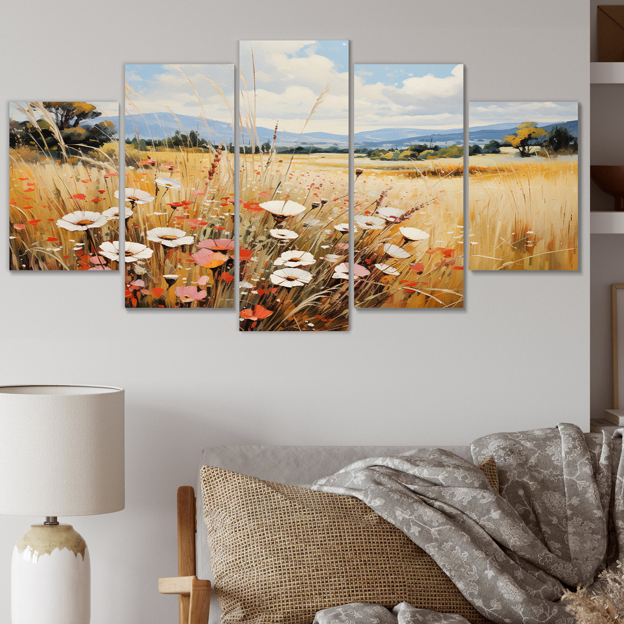 Lark Manor Meadow Expressive Fields Pointillism II - Landscapes Wall ...