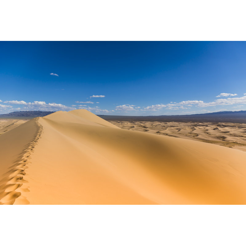 Gobi Desert Sand Dunes Foot Tracks by Vladoskan - Wrapped Canvas Print, 51cm H x 76cm W x 3.8cm D