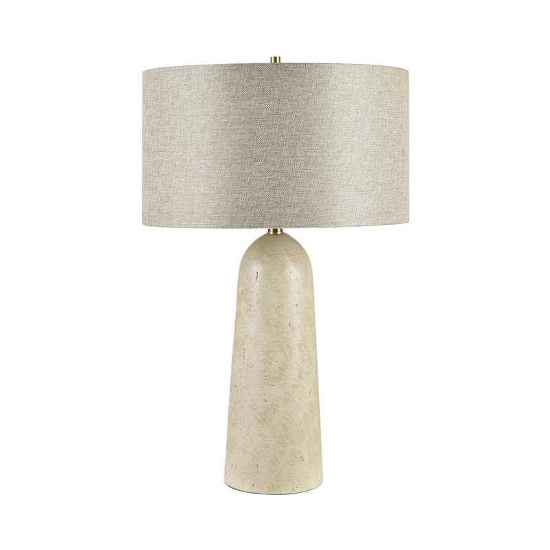 Lampe de table en résine de 72,4 cm (28,5 po) avec abat-jour gris