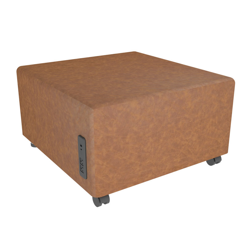 Repose-pieds carré mobile avec panneau Tech Pro Series, Noisette