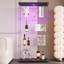 Vitrine à deux portes et lumières en verre, 4 tablettes pour la chambre à coucher, le salon, le bureau, 64,7 po x 31,7 po x 14,3 po, noir - utilisation de l'espace 2 portes avec lumières, look sophistiqué