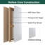 28 po x 80 po Dalle de porte intérieure moulée en composite 7 panneaux blanc lisse-125659629