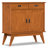 Draper 36"W Solid Wood Mid-Century Modern Entryway Storage Cabinet with Drawers and Adjustable Shelves