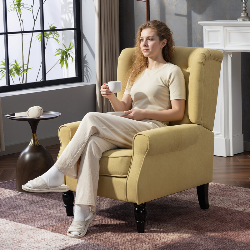 Crisbel Upholstered Accent Chair, Yellow
