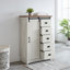 Commode 5 tiroirs avec porte de grange coulissante-124121003