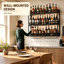 Wine Bottle & Glass Rack Black