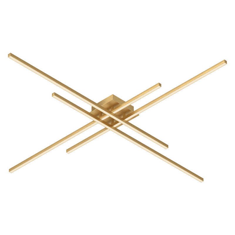 Brushed Gold Aluminum 46.5" LED Flush Mount Light