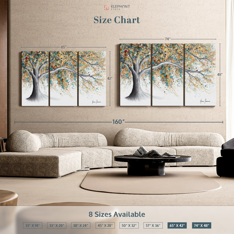 «Western Breeze Tree» sur toile, H 48 po x l 74 po x P 1,25 po